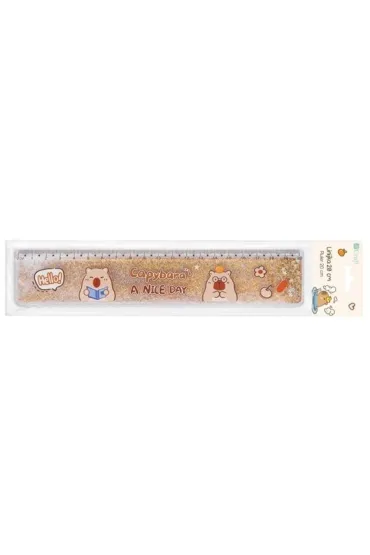 Dalprint Linijka z wod� i brokatem Kapibara z�ota 20cm