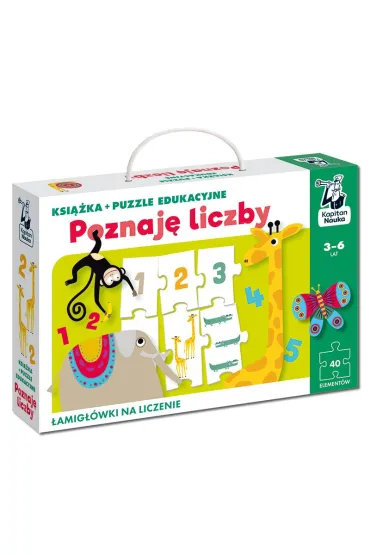 Ksi��ka i puzzle edukacyjne. Poznaj� liczby