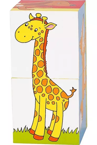 Puzzle Klocki szecienne 2 elementy Goki