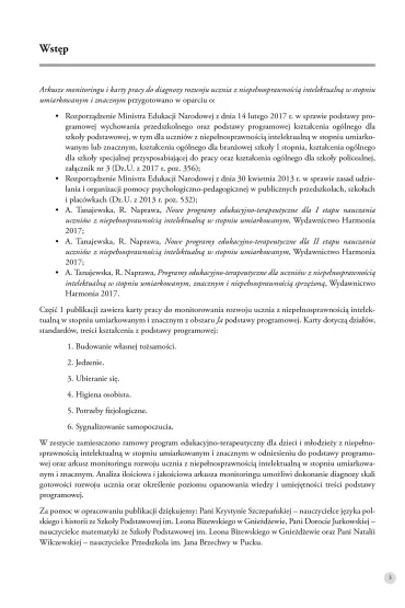 Arkusze monitoringu i karty pracy do diagnozy rozwoju ucznia z niepe�nosprawno�ci� intelektualn� w stopniu umiarkowanym i znacznym. Cz�� 1 - Alicja Tanajewska, Renata Naprawa