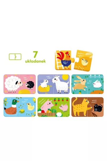 CzuCzu Zwierztka z gospodarstwa Puzzle do pary Bright Junior Media