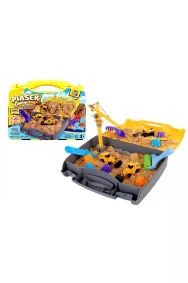 Piasek do formowania Plac Budowy w walizce Pro Kids