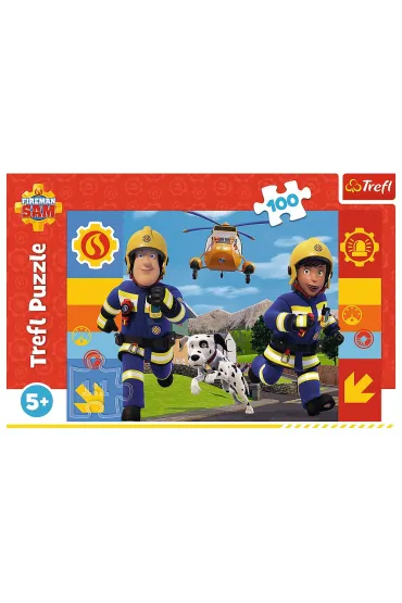 Puzzle 100 el. Zawsze pomocny Stra�ak Sam Trefl