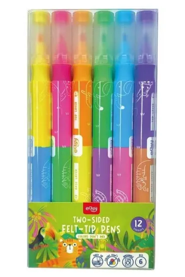 Easy Stationery Mazaki warstwowe dwustronne 12 szt.