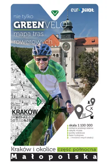 Krak�w i okolice. Cz�� p�nocna. Mapa tras rowerowych