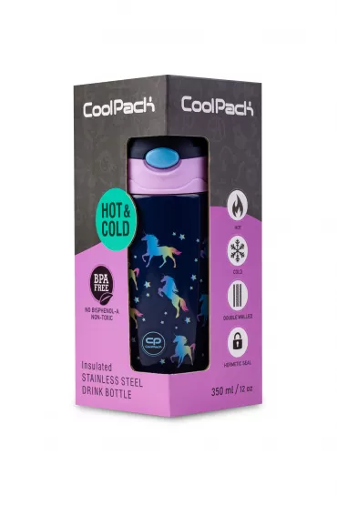 Coolpack Blue Unicorn Bidon metalowy Bono Blue Unicorn 350ml