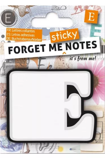 If Forget me sticky notes kartki samoprzylepne litera E