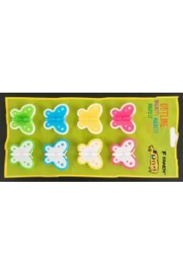Fandy Magnesy Outline motyle 8 szt.