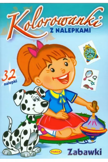 Kolorowanki z nalepkami . Zabawki