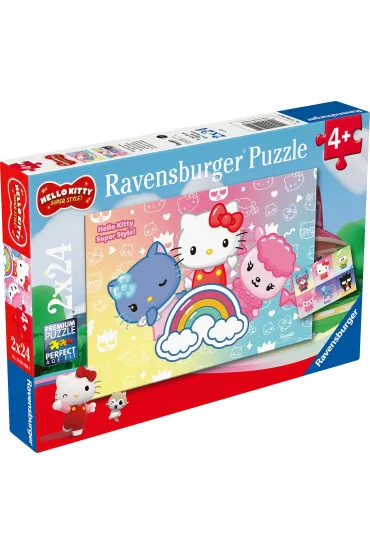 Puzzle dla dzieci 2x24 el. Hello Kitty Ravensburger