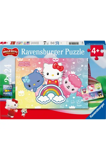 Puzzle dla dzieci 2x24 el. Hello Kitty Ravensburger