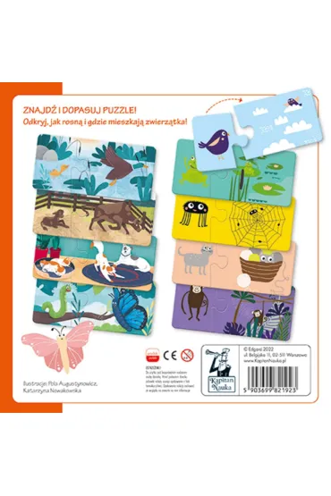 Puzzle Zwierz�ta ma�e i du�e. Uk�adanki malucha. Kapitan Nauka Edgard