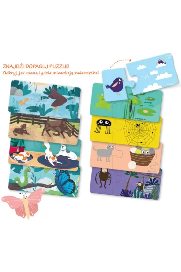 Puzzle Zwierz�ta ma�e i du�e. Uk�adanki malucha. Kapitan Nauka Edgard