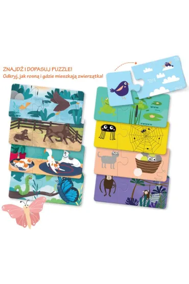 Puzzle Zwierz�ta ma�e i du�e. Uk�adanki malucha. Kapitan Nauka Edgard