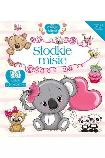 Naklejki iskierki z brokatem. S�odkie misie