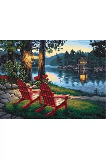 Norimpex Diamentowa mozaika - �aweczka nad jeziorem 1007110 30x40cm