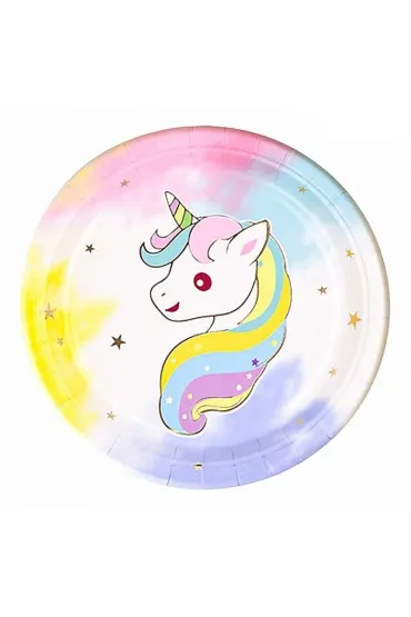 Talerz papierowy Unicorn 8 szt PARTY GO