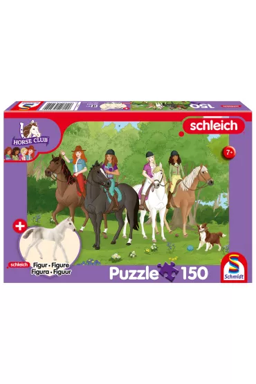 Puzzle 150 el. Schleich Klub je�dziecki + figurka Schmidt