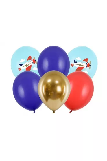 PartyDeco Balony Samoloty 30cm
