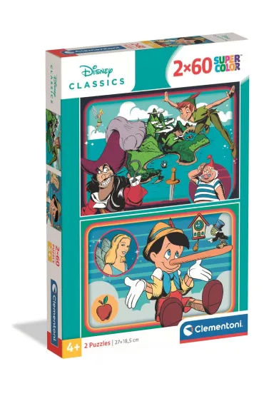 Puzzle 2x60 el. SuperColor. Disney Classic Clementoni