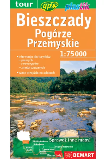 Mapa turystyczna Bieszczady i Pog�rze Przemyskie 1:75 000
