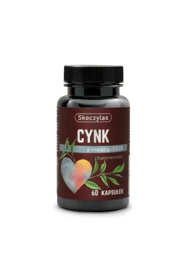 Skoczylas Cynk, mied��i ekstrakt�z zielonej herbaty�(EGCG) Suplement diety 60 kaps.