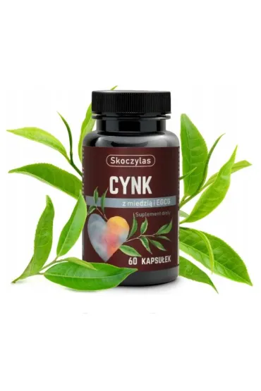 Skoczylas Cynk, mied��i ekstrakt�z zielonej herbaty�(EGCG) Suplement diety 60 kaps.