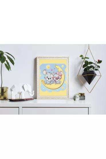 Twoje Hobby Malowanie po numerach - Myszki na ksi�ycu 40x50cm