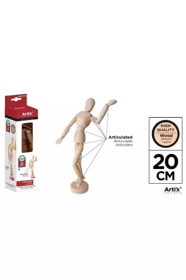 Artix Drewniany manekin do nauki rysowania 20cm