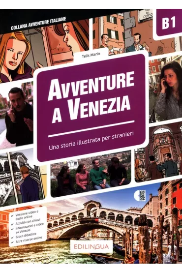 Audiobook LW Avventure A Venezia B1 - Storia illustrata per studenti d'italiano ksi��ka + audio + video online CD - Telis Marin