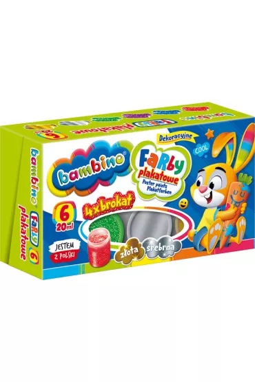 St. Majewski Farby plakatowe dekoracyjne Bambino 6 kolor�w, 20 ml