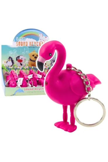LeanToys Brelok do kluczy flaming led ro�owy