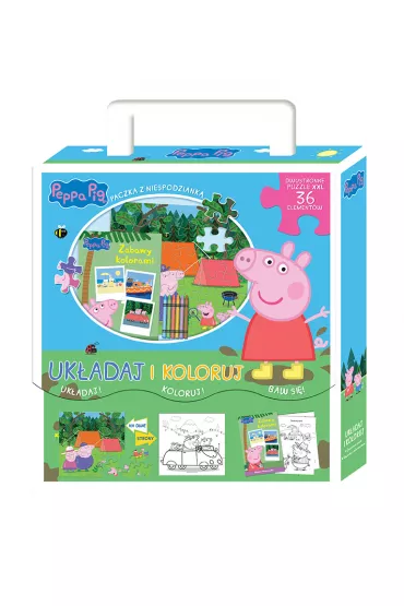 Peppa Pig. Uk�adaj i koloruj. Zabawa kolorami