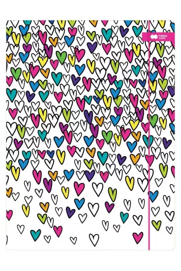 Teczka z gumk A4 My Love biaa HAPPY COLOR