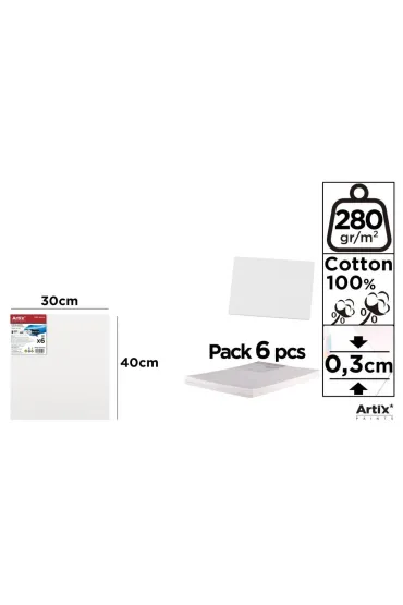 Artix Tablica malarska 30x40x0,3cm 280G/m2 (6 szt)