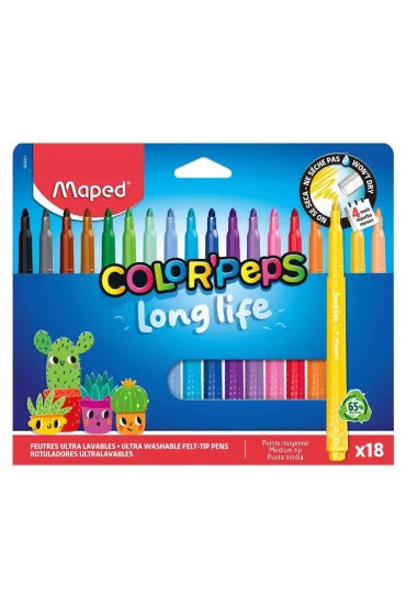 Flamastry Long Life 18kol MAPED