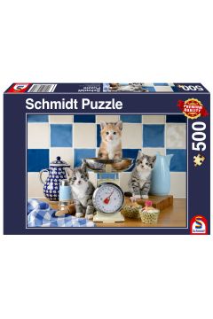 Puzzle 500 el. Koty w kuchni Schmidt