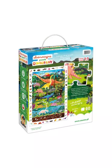 Puzzle obserwacyjne 60 el. Dinozaury Bright Junior Media