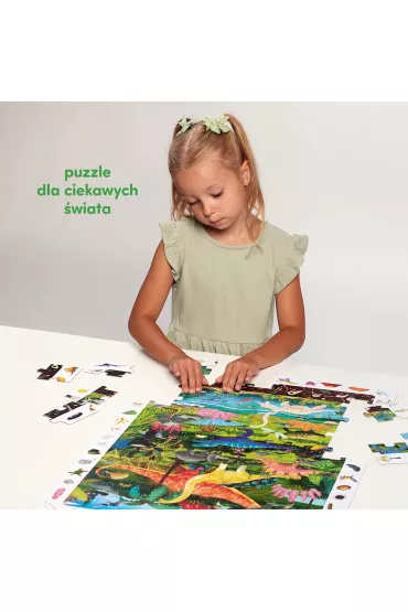 Puzzle obserwacyjne 60 el. Dinozaury Bright Junior Media