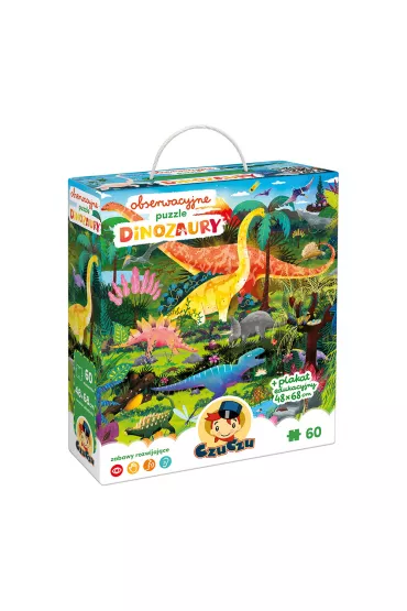 Puzzle obserwacyjne 60 el. Dinozaury Bright Junior Media