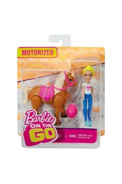 Barbie On the Go Kucyk karmelowy + Lalka Mattel