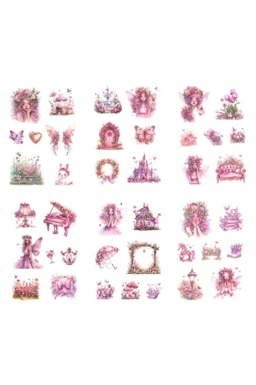 Dalprint Naklejki po�yskuj�ce PET - Wr�ki pink 6ark