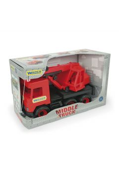 Dwig czerwony 38 cm Middle Truck w kartonie Wader