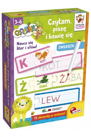 Carotina - Czytam, pisz� i bawi� si� - Zwierz�ta Lisciani