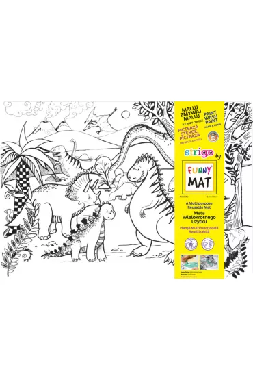 Funny Mat Transparent - Dinozaury. Mata do kolorowania wielokrotnego u�ytku Strigo