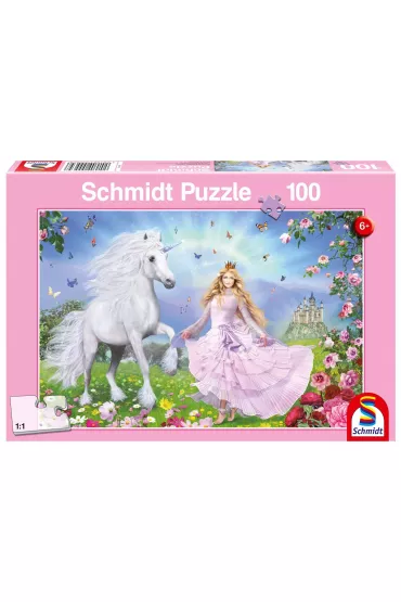 Puzzle 100 el. Ksi�niczka i jednoro�ec Schmidt