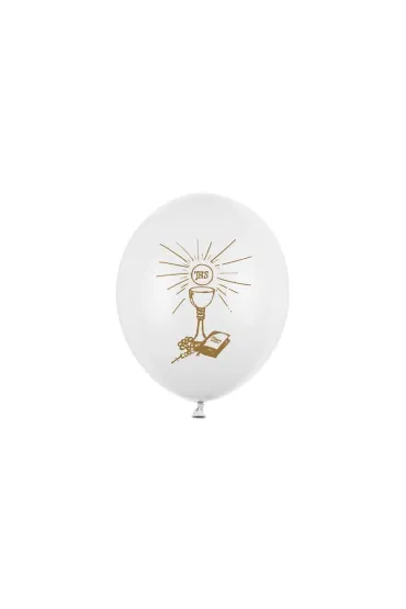 PartyDeco Balony 27cm Komunia �w. op.6szt