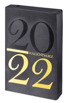 Kalendarz 2022 Kraft A5 czarny-zoty