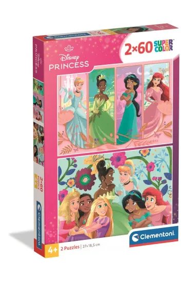 Puzzle 2x60 el. SuperColor. Princess Clementoni