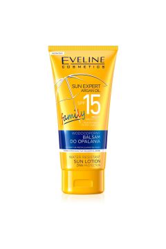 Eveline Cosmetics Sun Expert Argan Oil SPF15 Family wodoodporny balsam do opalania 150 ml